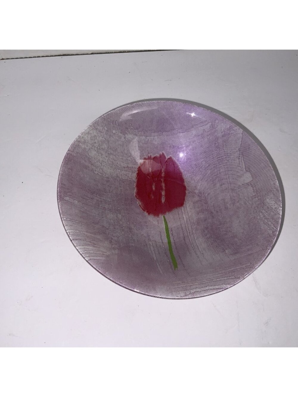 4 Pc Luminarc Tulip Ciel Bowls  Pink/lavender Dinner Cristal France 6.5”